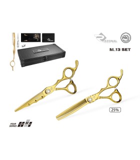 ست قیچی کات و پیتاژ طلایی 6 اینچ رزونال کد: M-13