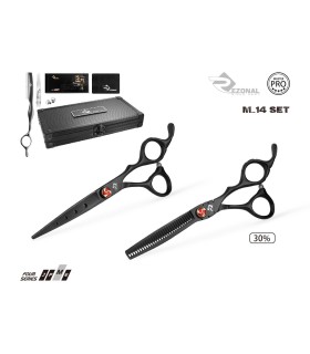 ست قیچی کات و پیتاژ مشکی 6 اینچ رزونال کد : M-14