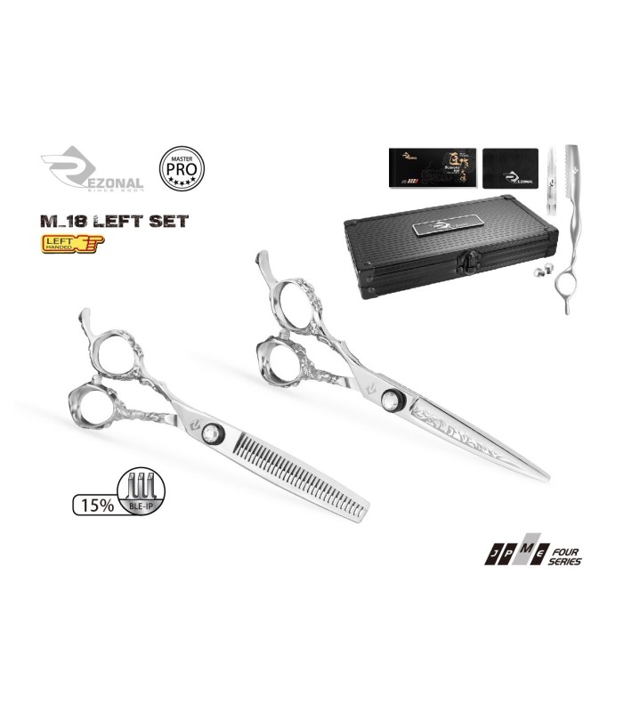 ست قیچی کات و پیتاژ استیل چپ دست بدون شیار 6 اینچ رزونال کد: M-18L