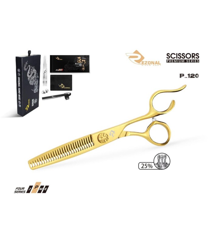 قیچی پیتاژ بدون شیار طلایی 6.0 اینچ رزونال کد P-120