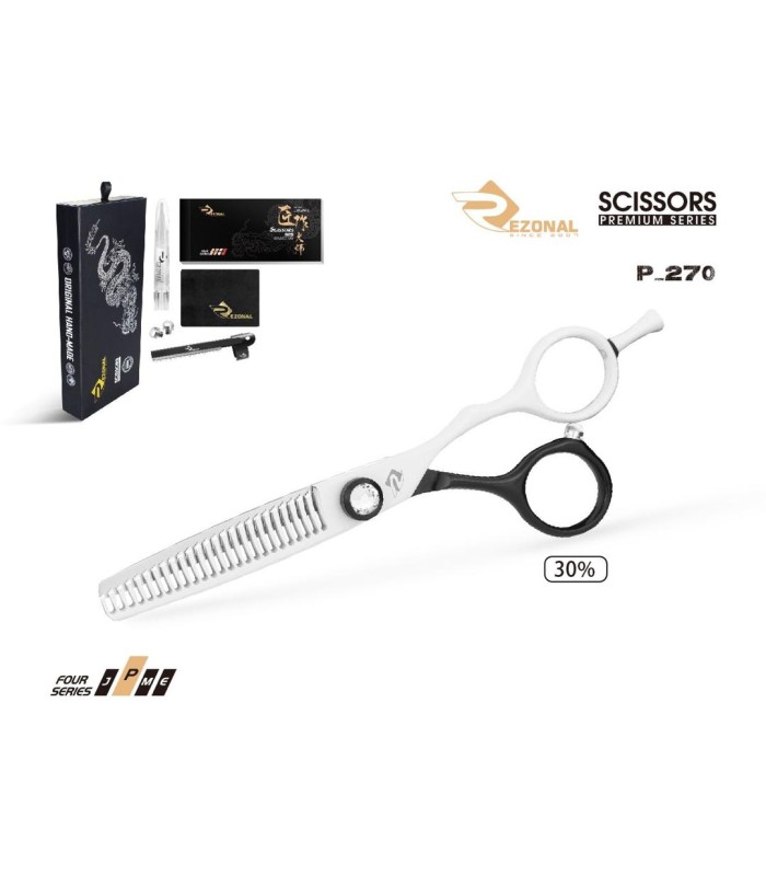 قیچی پیتاژ بدون شیار سفید مشکی 5.5 اینچ رزونال کد: P-270