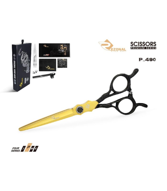 قیچی کات مشکی طلایی 6 اینچ رزونال کد: P-490