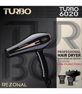 سشوار حرفه ای 2500 وات رزونال مدل : 6020 TURBO