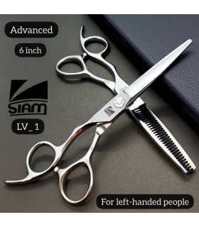 ست قیچی کات و پیتاژ 6 اینچ ادوندس نقره ای چپ دست سیام کد : LV_1