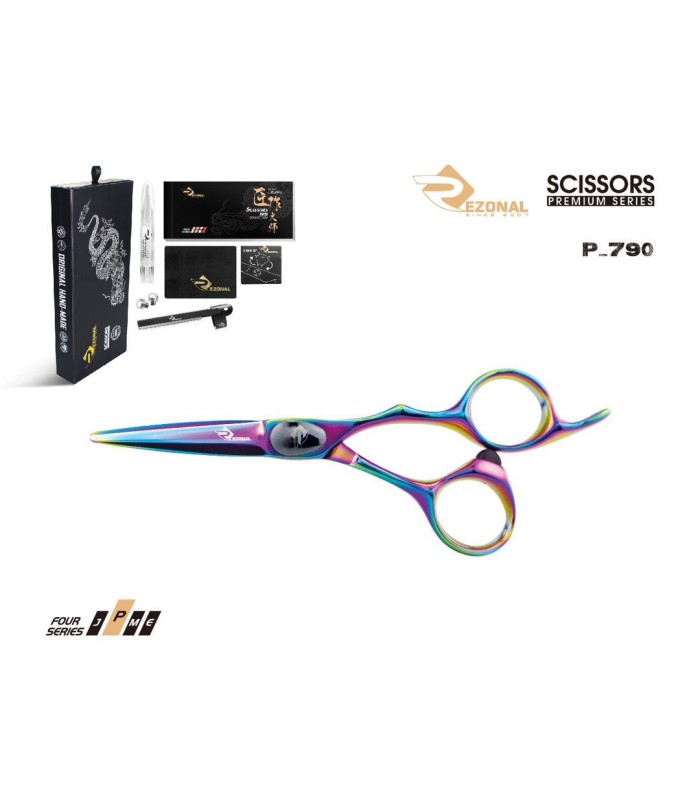 قیچی کات استیل 5 اینچ پریمیوم هفت رنگ رزونال کد : P_790