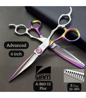 ست قیچی کات و پیتاژ 6 اینچ هفت رنگ صیام (فینی) کد : A-B60-13 Plus