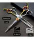 ست قیچی کات و پیتاژ 6 اینچ استیل دسته طلایی صیام (فینی) کد : A-S60-1