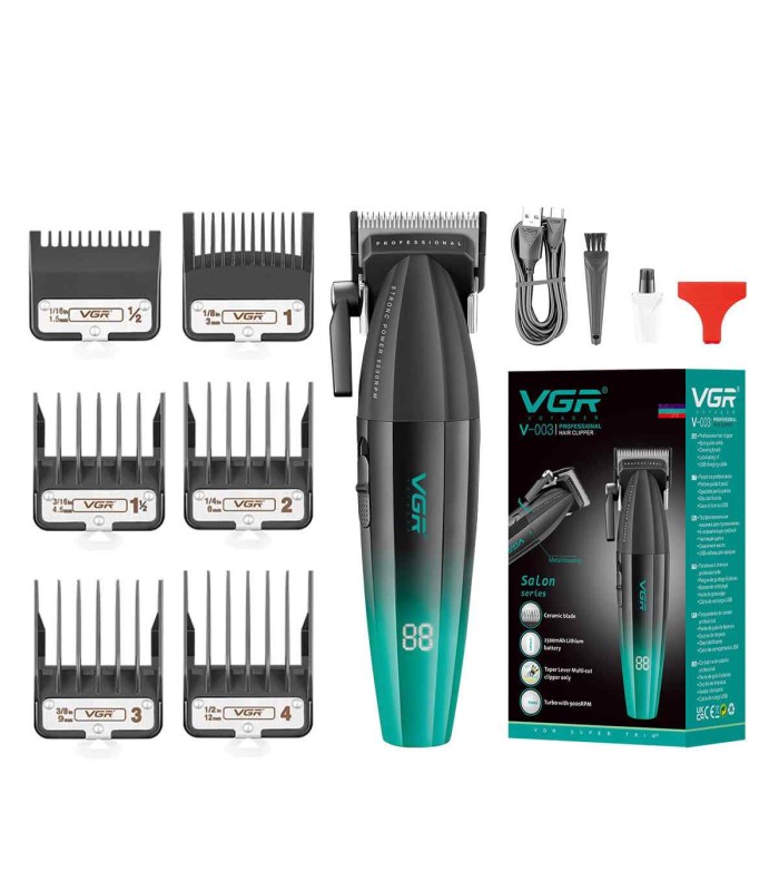 ماشین اصلاح سر و صورت حجم زن طلایی مشکی وی جی آر مدل VGR V-003