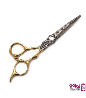 ست قیچی کات و پیتاژ 6 اینچ دسته طلایی طرح دار الکساندر ماتریکس کد : M219N