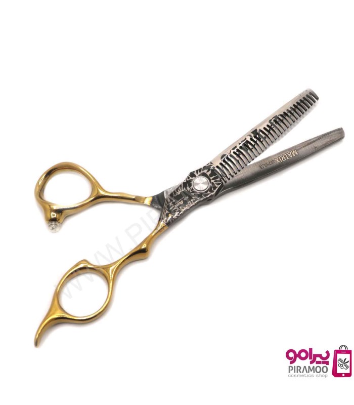 ست قیچی کات و پیتاژ 6 اینچ دسته طلایی طرح دار الکساندر ماتریکس کد : M219N