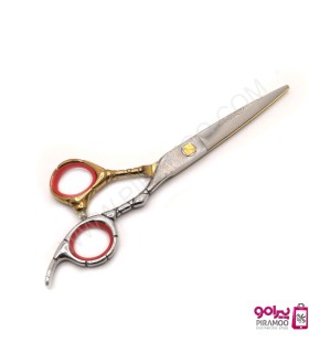 ست قیچی کات و پیتاژ 6 اینچ نقره ای طلایی طرح دار الکساندر سنسو استایل کد : M205N