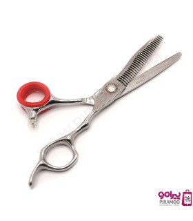 ست قیچی کات و پیتاژ 6 اینچ نقره ای طرح دار الکساندر شارژ کد : M214N