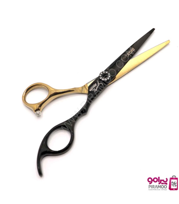 ست قیچی کات و پیتاژ 6 اینچ مشکی طلایی جگوار اینوکس استایل کد : M102N