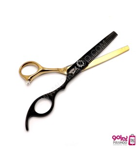 ست قیچی کات و پیتاژ 6 اینچ مشکی طلایی جگوار اینوکس استایل کد : M102N