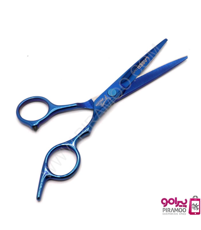 ست قیچی کات و پیتاژ 6 اینچ آبی جگوار لیسر کات کد : M105N