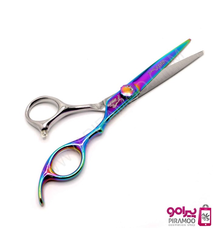 ست قیچی کات و پیتاژ 6 اینچ هفت رنگ استیل جگوار اینوکس استایل کد : M104N