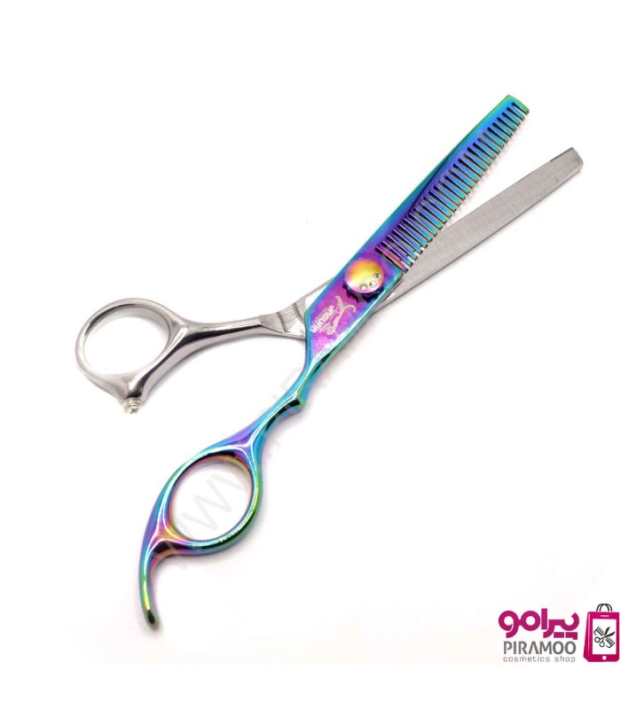 ست قیچی کات و پیتاژ 6 اینچ هفت رنگ استیل جگوار اینوکس استایل کد : M104N