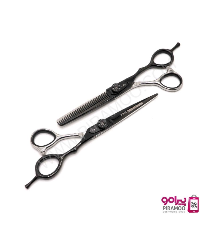 ست قیچی کات و پیتاژ 6 اینچ مشکی استیل الکساندر پرفشنال کد: M202NBS