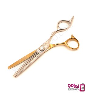 ست قیچی کات و پیتاژ 6 اینچ طلایی نقره ای طرح دار الکساندر دیتیلر کد : M217N