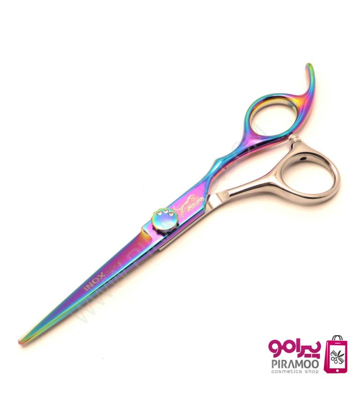 قیچی کات 6 اینچ استیل هفت رنگ جگوار کد : M104N