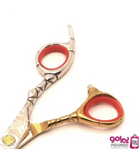 قیچی کات 6 اینچ طلایی استیل طرح دار الکساندر کد : M205N