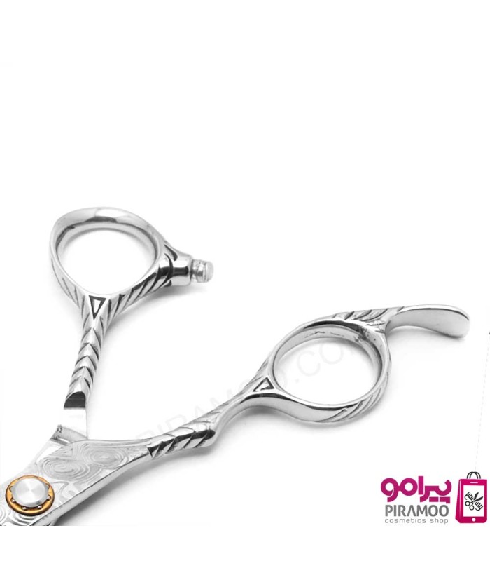 قیچی کات 6 اینچ استیل طرح دار چپ دست الکساندر کد : M212NSG