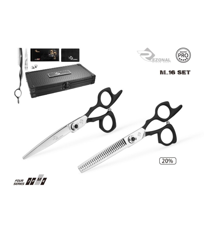 ست قیچی کات و پیتاژ مشکی استیل 5.5 اینچ رزونال کد : M-16