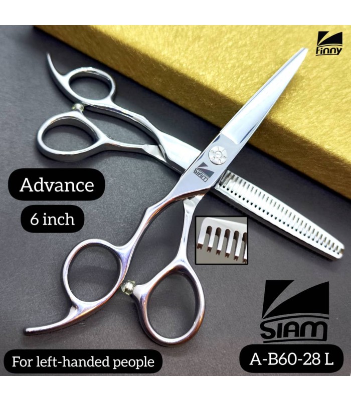 ست قیچی کات و پیتاژ 6 اینچ چپ دست استیل صیام (فینی) کد: A-B60-28 L