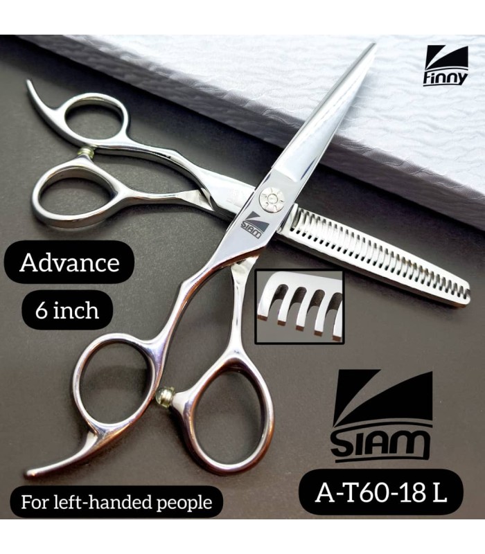 ست قیچی کات و پیتاژ 6 اینچ چپ دست استیل صیام (فینی) کد: A-T60-18 L