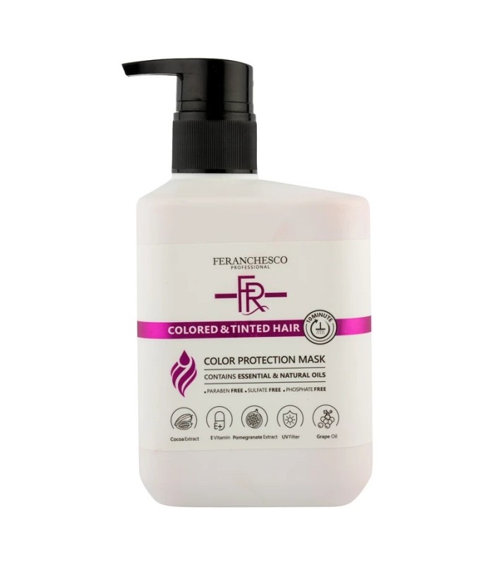 ماسک موی داخل حمام مغذی و تثبیت کننده رنگ مو فرانچسکو 500 میل کد: PR-2546