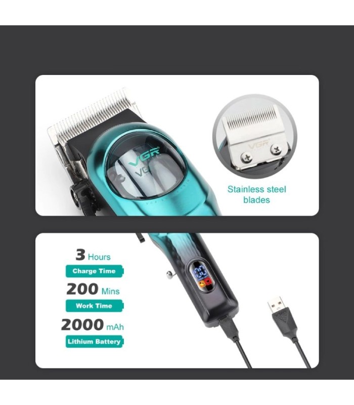 ماشین اصلاح سر و صورت حجم زن وی جی آر مدل: V-166