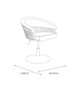 صندلی تابوره چرخ دار آرایشگاهی کد: PT-480GC