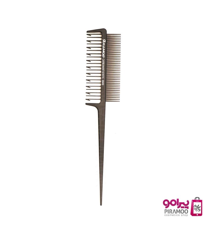 شانه کربن دسته دار دو طرفه مشکی آرامد کد: 0949