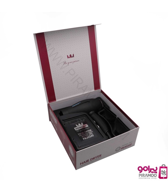 سشوار حرفه ای 2100-2300 وات پرنسلی مدل: PR202AT