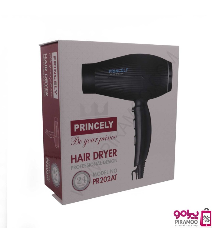 سشوار حرفه ای 2100-2300 وات پرنسلی مدل: PR202AT