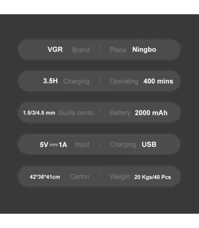 ماشین اصلاح سر و صورت خط زن وی جی آر مدل: V-987