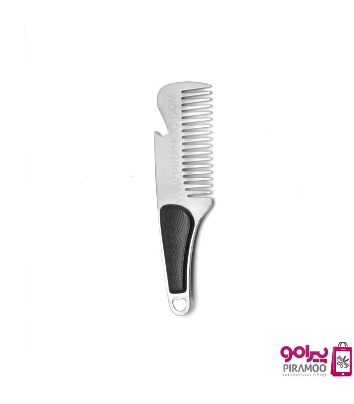 شانه ریش و سبیل فلزی دسته چوبی کد: PR-2956
