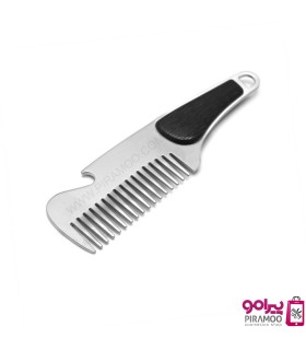 شانه ریش و سبیل فلزی دسته چوبی کد: PR-2956
