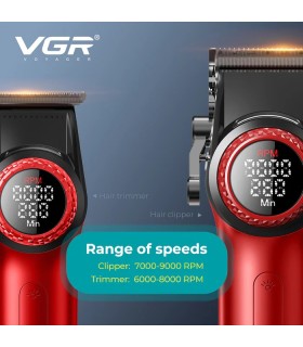 ست 4 در 1 ماشین اصلاح خط زن ، حجم زن ، شیور و سشوار وی جی آر کد: PR-3021