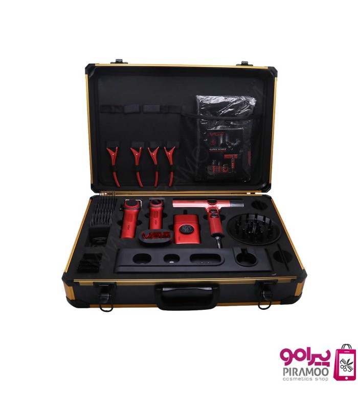 ست 4 در 1 ماشین اصلاح خط زن ، حجم زن ، شیور و سشوار وی جی آر کد: PR-3021