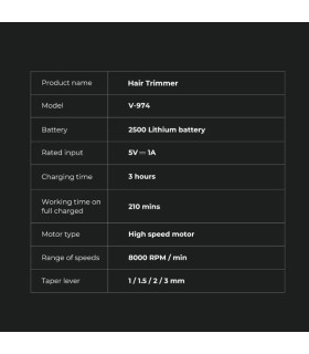 ماشین اصلاح سر و صورت خط زن وی جی آر مدل: V-974