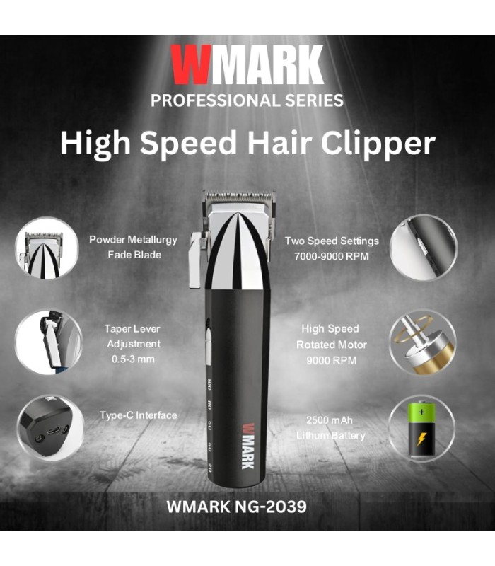 ماشین اصلاح حجم زن سر و صورت مشکی دبلیو مارک مدل: NG-2039