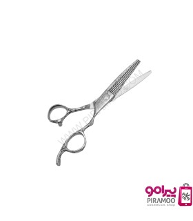 ست قیچی کات و پیتاژ 6 اینچ استیل طرح دار رامد کد: PR-308