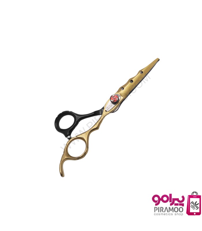 ست قیچی کات و پیتاژ 6 اینچ مشکی طلایی رامد کد: PR-155