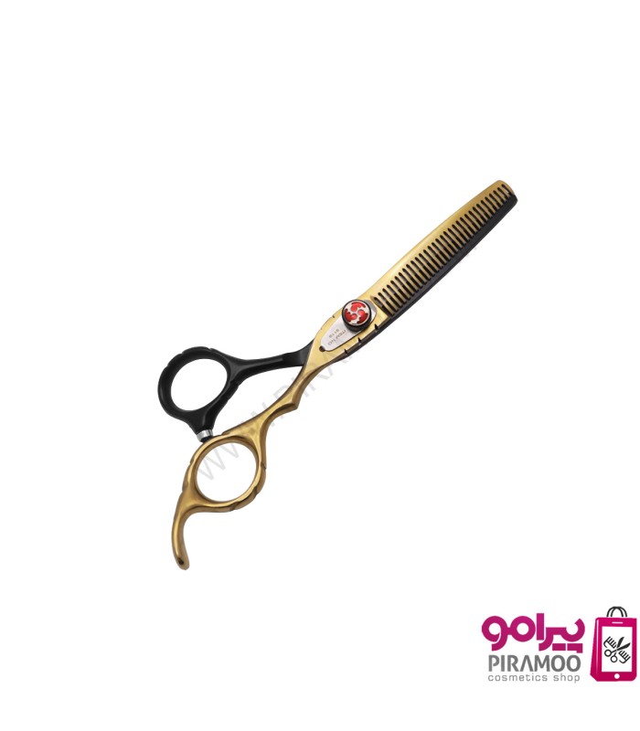 ست قیچی کات و پیتاژ 6 اینچ مشکی طلایی رامد کد: PR-155