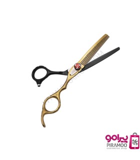 ست قیچی کات و پیتاژ 6 اینچ مشکی طلایی رامد کد: PR-155