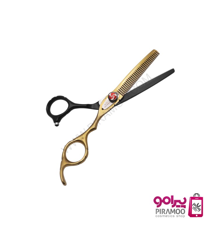 ست قیچی کات و پیتاژ 6 اینچ مشکی طلایی رامد کد: PR-155