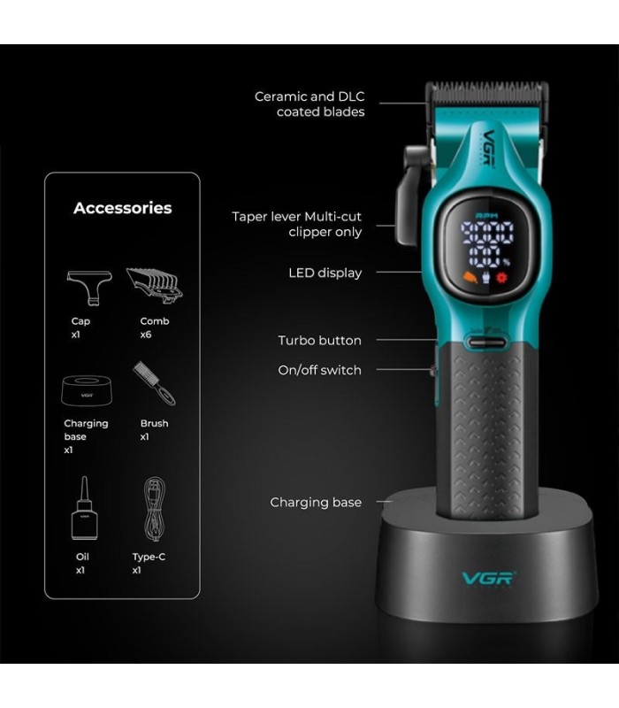 ماشین اصلاح سر و صورت حجم زن وی جی آر مدل: V-886C