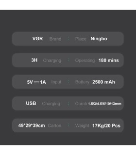 ماشین اصلاح سر و صورت حجم زن وی جی آر مدل: V-135