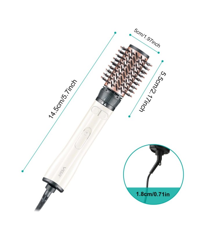 سشوار برس دار چرخشی 1000-1200 وات وی جی آر مدل: V-498